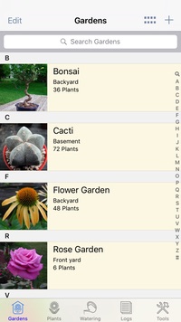 Plant Album Garden List