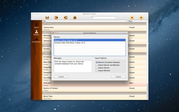 Story Tracker Import from Device